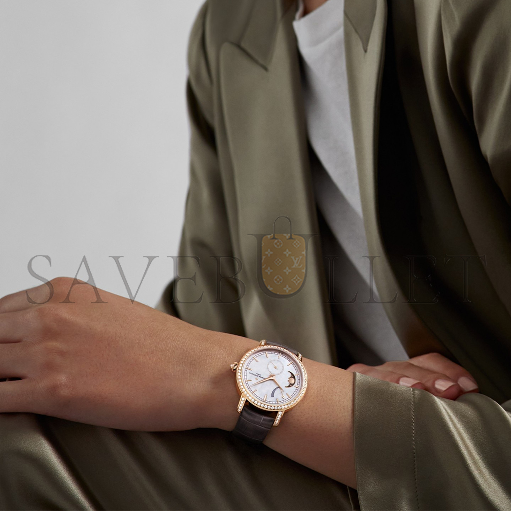 vacheron Co*sta*t*n traditionnelle series moon phases 36mm pink gold watch 83570/000r-9915